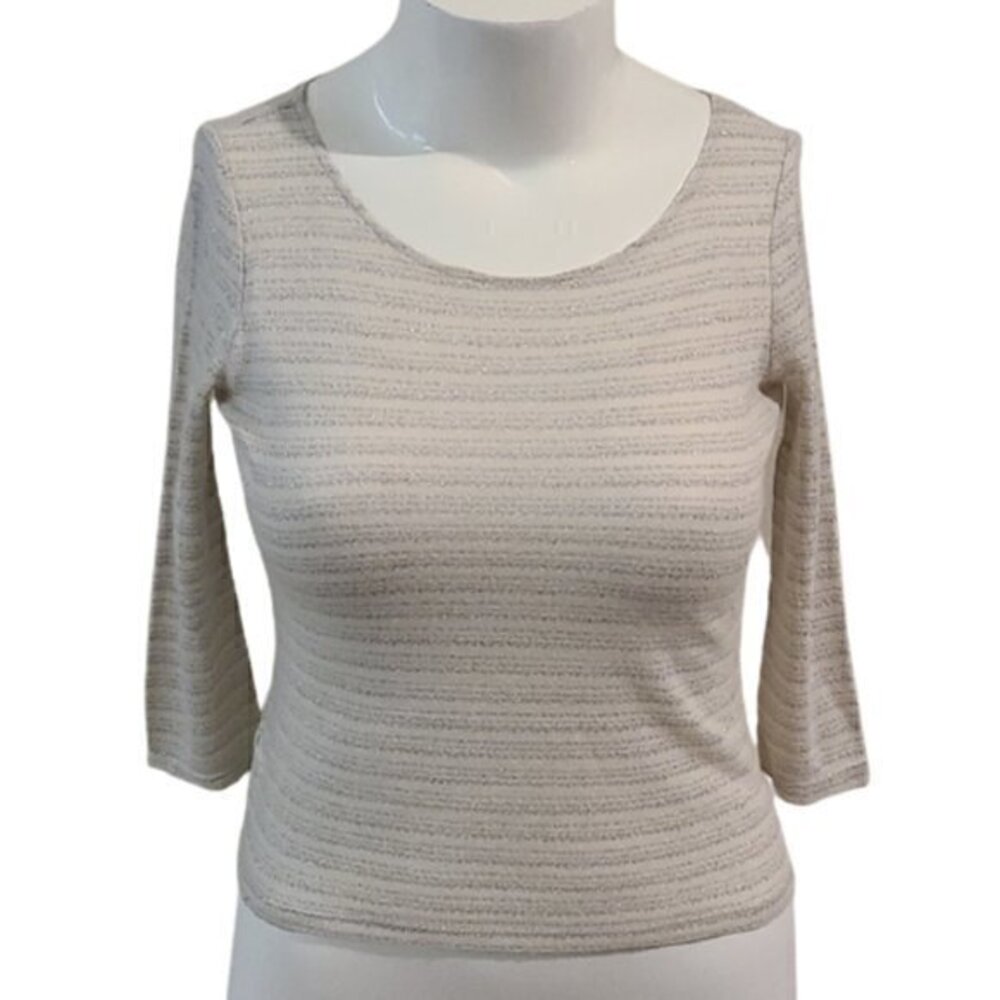 [Ann Taylor] 3/4 Sleeve Glitter Top- Size S